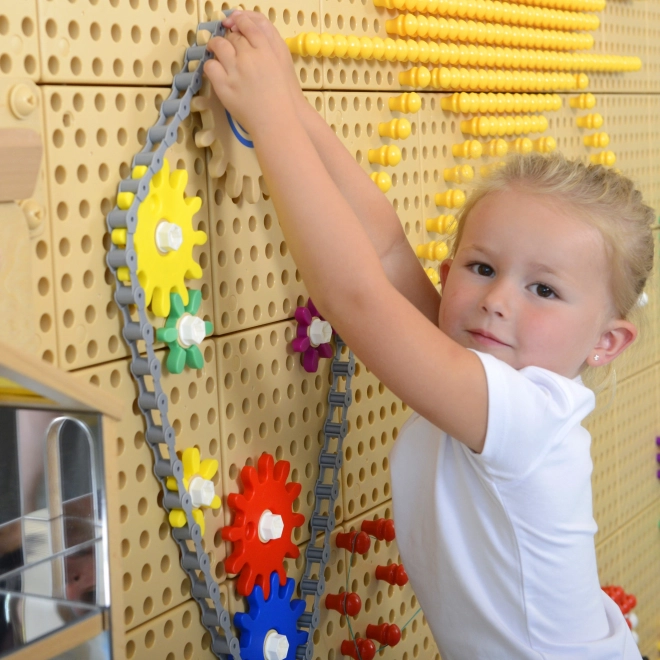 Masterkidz STEM Tafel mit Zahnrädern und Ketten 39 Teile