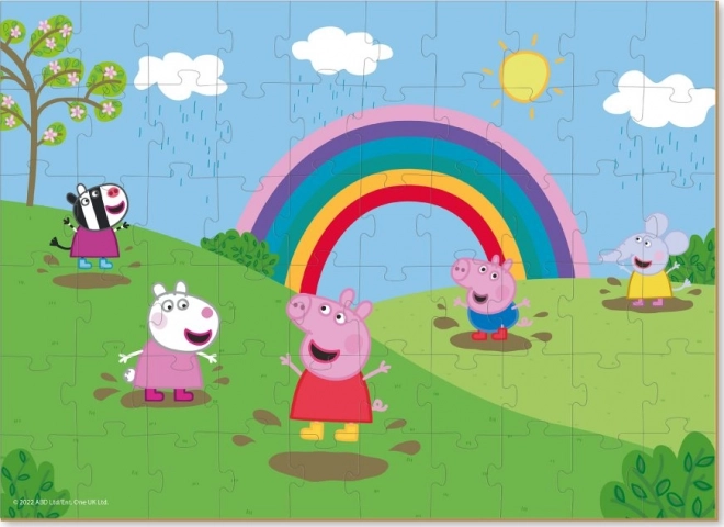 Peppa Wutz Regenbogen Puzzle 60 Teile