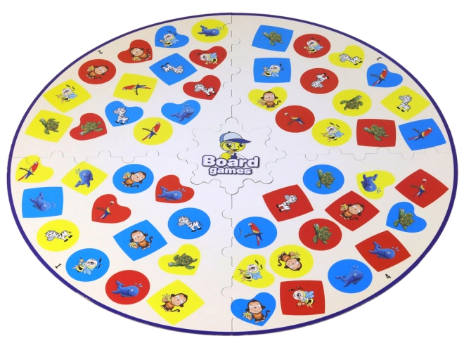 Mustersuche auf dem farbigen Spielbrett