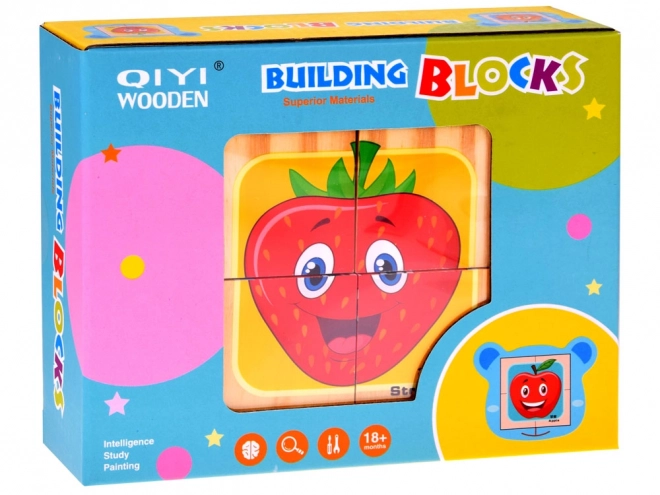 Holzwürfel Fruchtpuzzle
