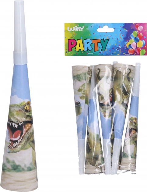 Party-Tröten Dino 20 cm, 6 Stk.