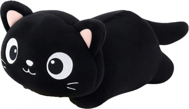 Plüschspielzeug Katze mit großen Augen Schwarz 45 cm