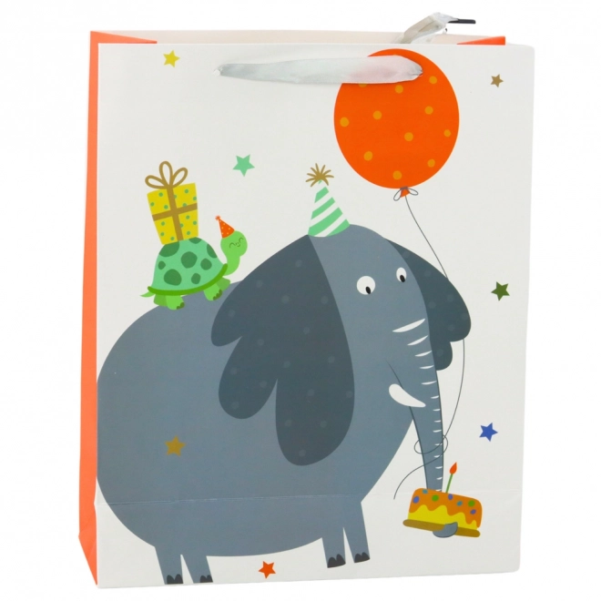 Papier-Geschenktasche Elefant Geburtstag