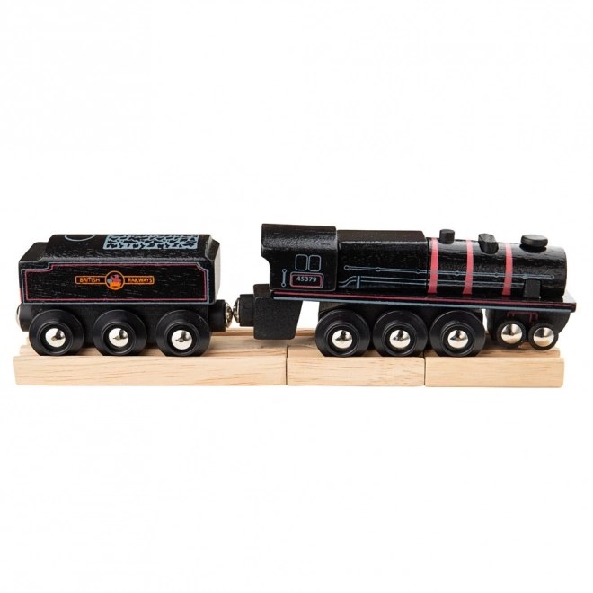 Bigjigs Rail Schwarze Dampf-Lokomotive