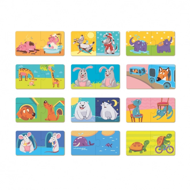 Puzzle Duo Gegensätze -12x2 Teile