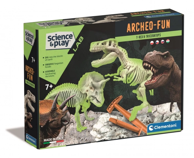 Clementoni Science&Play: T-Rex und Triceratops Ausgrabungsset