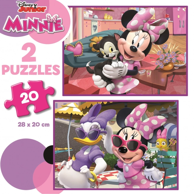 Minnie Maus Puzzle Set 2x20 Teile