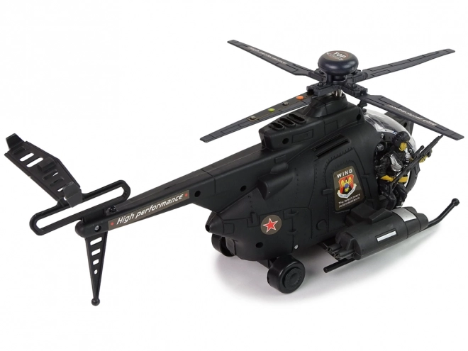 Militärhubschrauber mit Flügeln und Lichteffekten, batteriegespeist