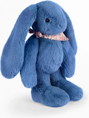 Plüschkaninchen mit blauem Halstuch 35 cm