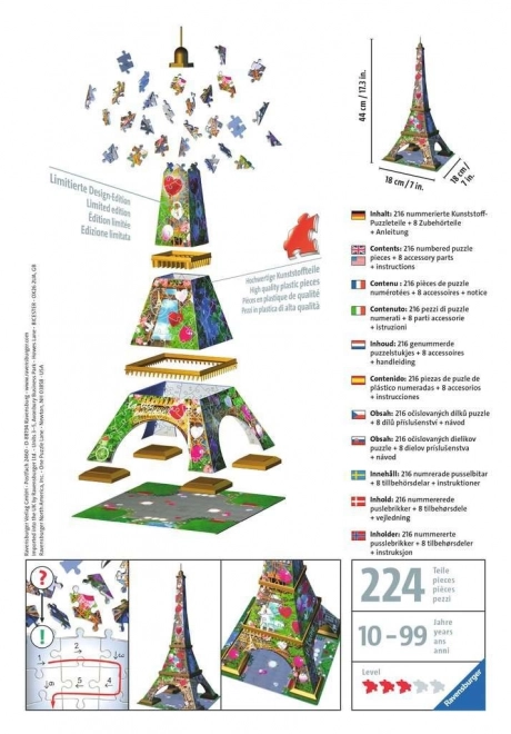 3D Puzzle Eiffelturm Love Edition