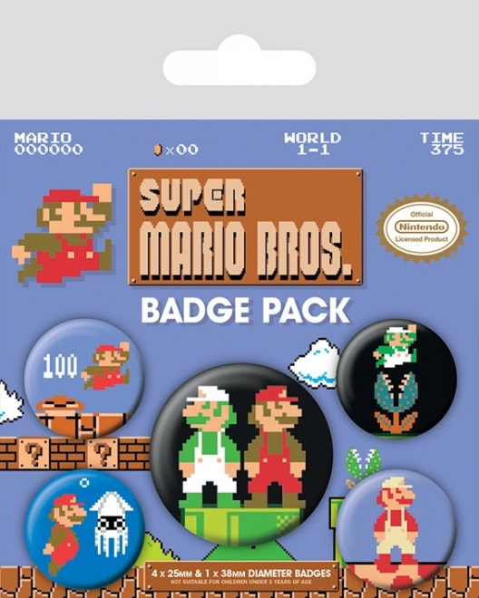 Super Mario Bros. Abzeichen Set