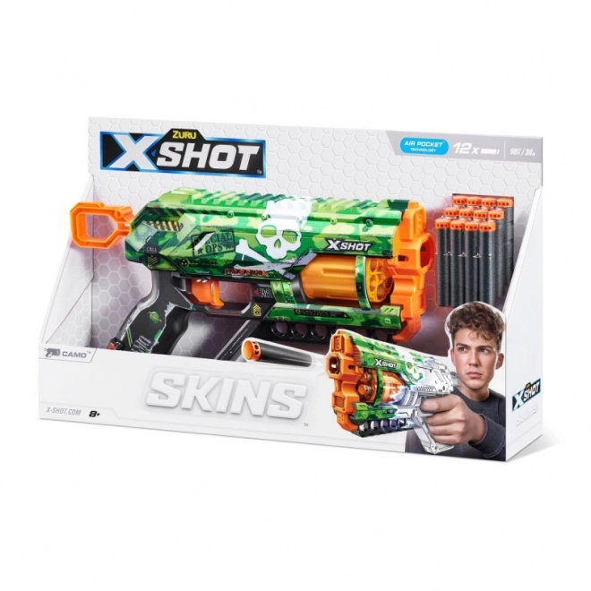 Blaster X-Shot Skins Griefer Camo mit 12 Darts