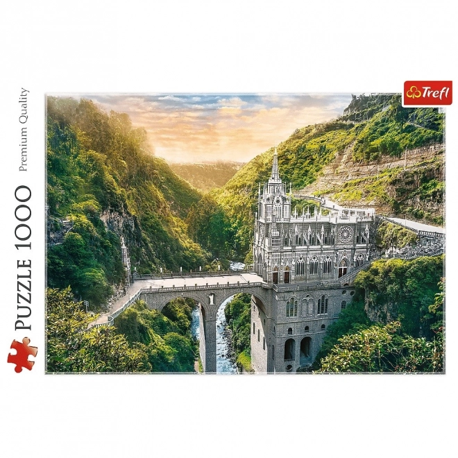 Puzzle Svatyně Las Lajas Kolumbien 1000 Teile