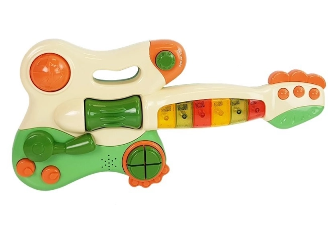 Interaktive Gitarre Klavier für Kinder mit Ton und Licht Grün