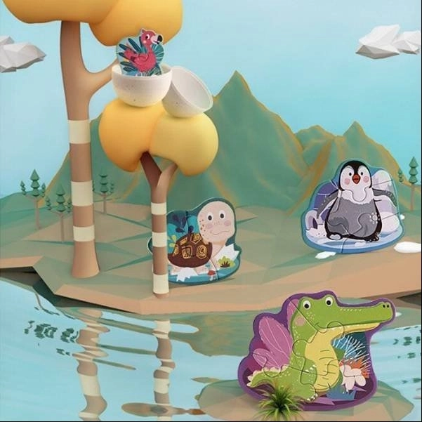 TOP BRIGHT Puzzle Küken im Ei – Tierchen für Kinder 2–5 Teile