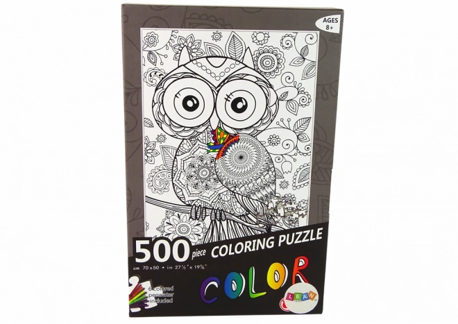 Fingerfarben-Puzzle Eule 500 Teile