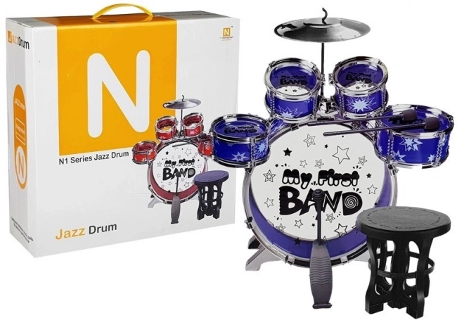 Große Kinder-Drum-Set Blau