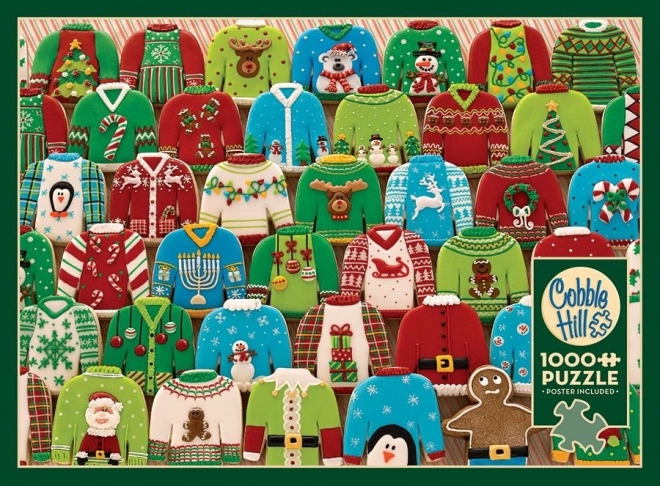 Puzzle Hässliche Weihnachtspullover 1000 Teile