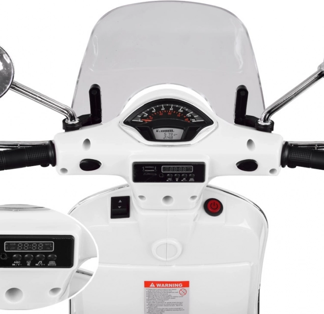 Elektrischer Roller Vespa GTS Super für Kinder – Weiß