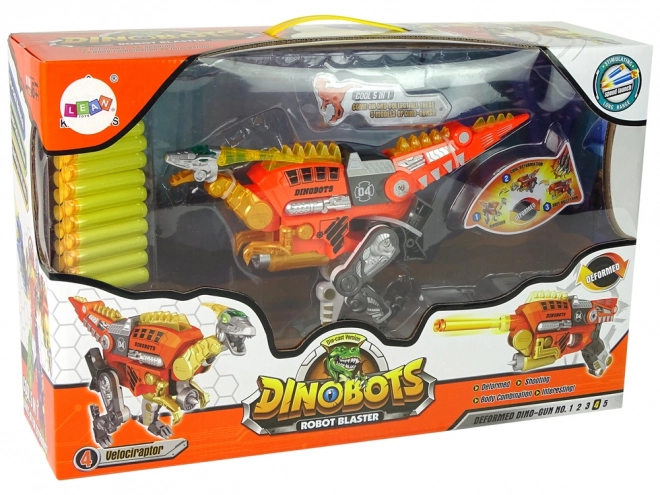 Dinobots 2v1 Velociraptor Pistole mit Pfeilen und Zielscheibe
