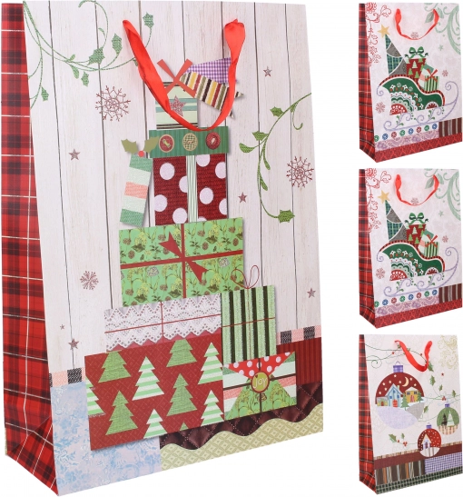 Geschenkpapiertüte Größe L 31 × 44 × 12 cm Weihnachten