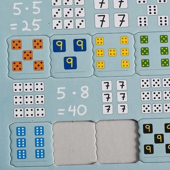 Larsen Lernpuzzle Multiplikation mit Würfeln