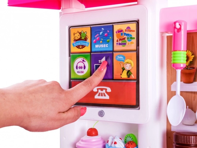 Interaktive Kinderküche mit Kühlschrank – Rosa