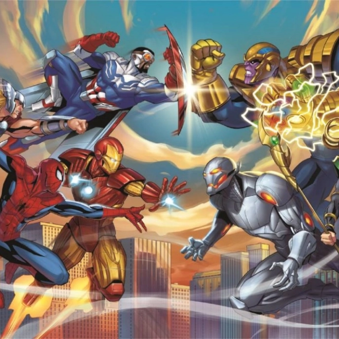 Panoramapuzzle Marvel: Helden vs. Schurken 1000 Teile