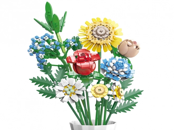 Technik-Baukasten Wiesenblumen mit Vase 618 Teile