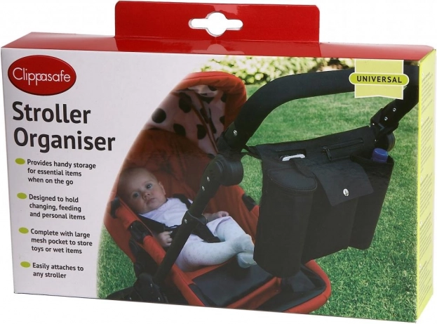 Organizer für Kinderwagen, Schwarz