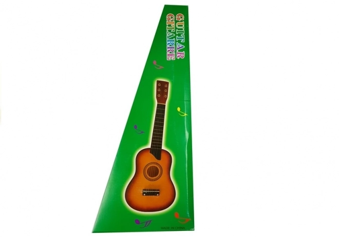 Holzgitarre mit Plektrum Creme