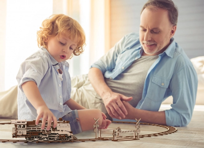 Holz-3D-Puzzle Rundbahnen und Kreuzungen