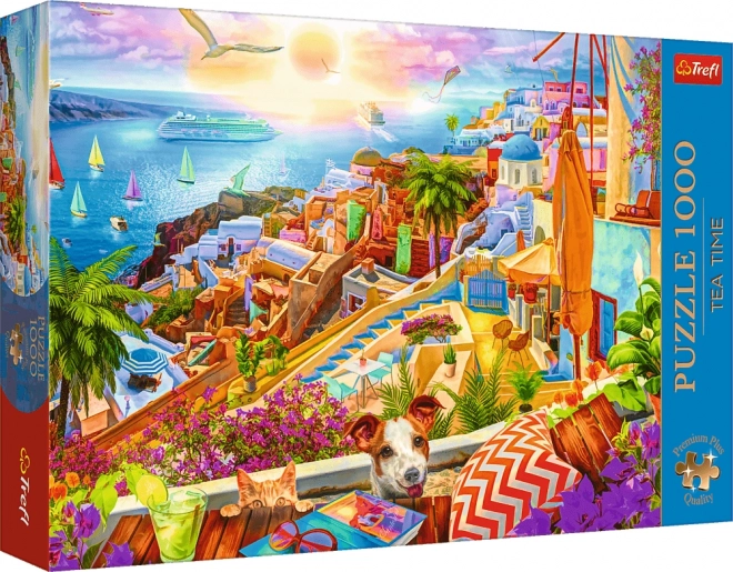 Premium Plus Qualität Puzzleset - Besuch in Santorini