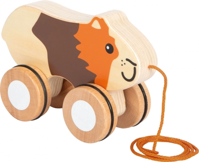 Kleiner Fuß Holzspielzeug zum Ziehen Meerschweinchen