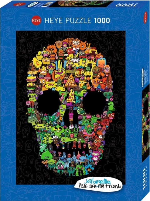 Heye Puzzle: Freunde sind meine Freunde - Doodle Skull 1000 Teile