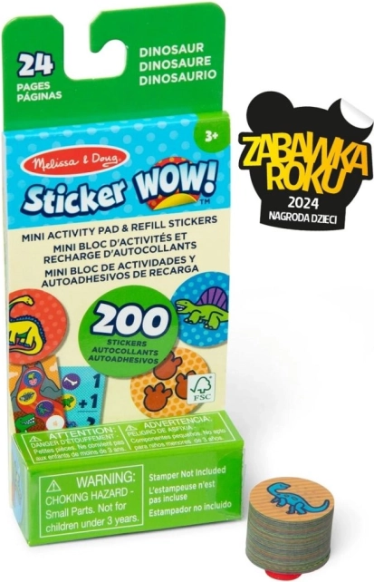 Sticker Wow Nachfüllpack + Mini-Büchlein – Dinosaurier