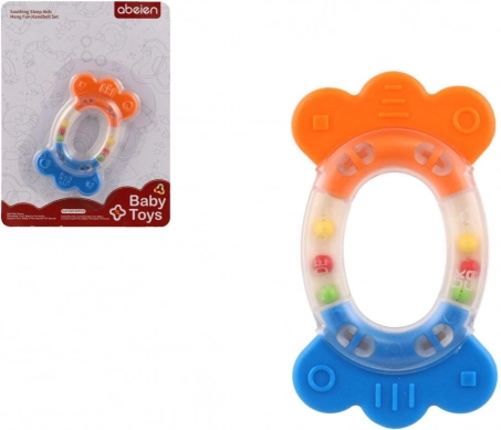 Rassel und Beißring Oval Kunststoff Silikon