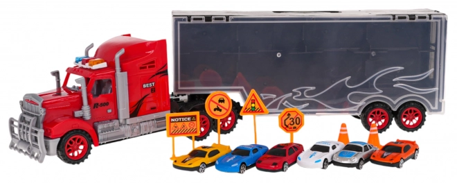 LKW-Garage mit Autos