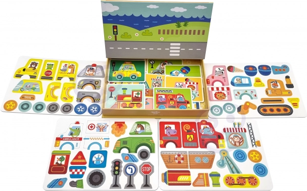 Tooky Toy Magnetischer Montessori-Schrank mit 80 Teilen