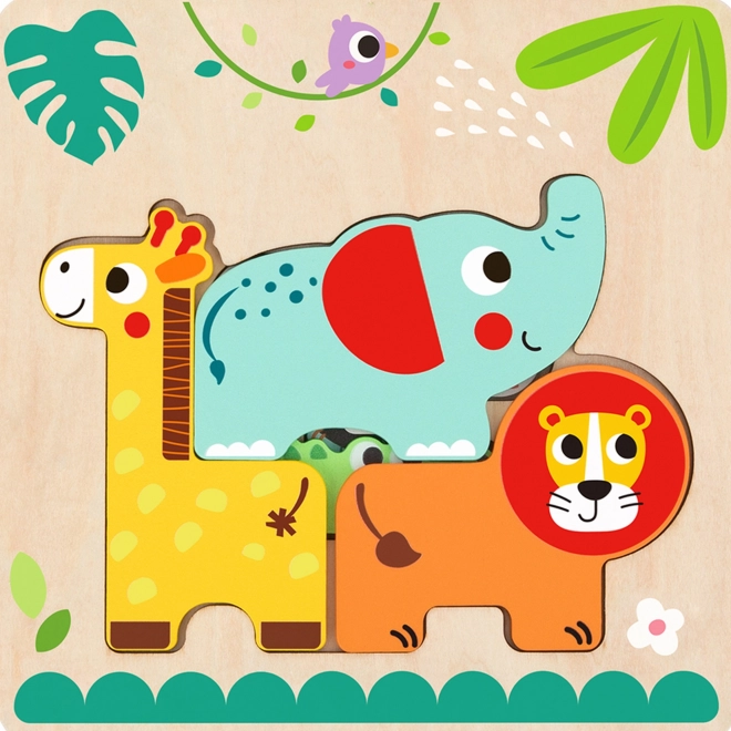 Holzpuzzle Tiere