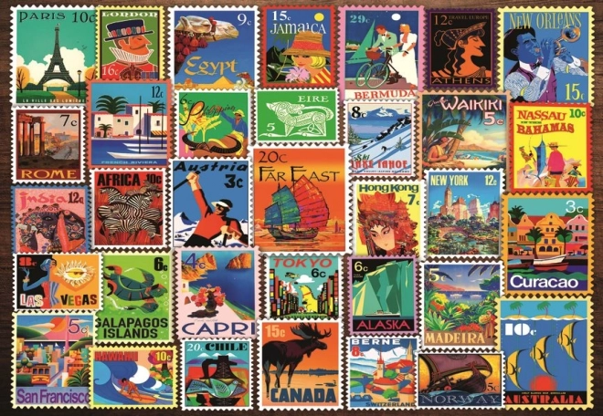 Ravensburger Puzzle: Briefmarken aus aller Welt - 200 Teile