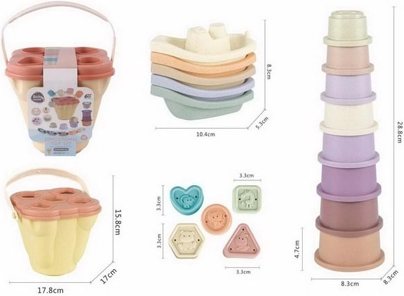 Eimer mit Badespielzeug für Kinder