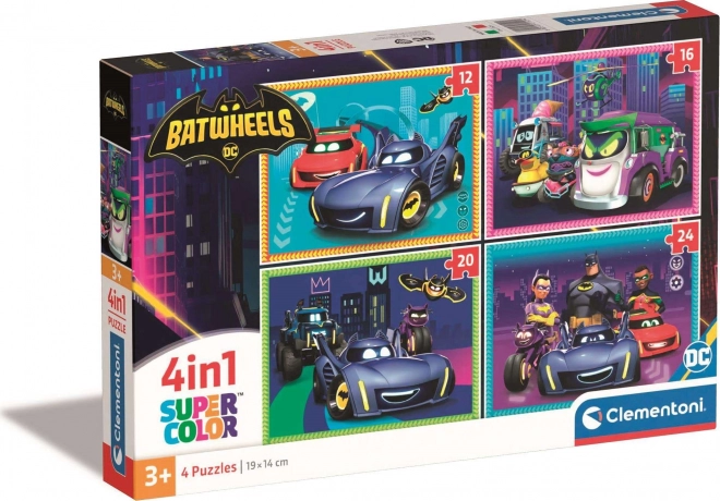 Puzzle Batwheels 4v1 (12, 16, 20, 24 Teile)