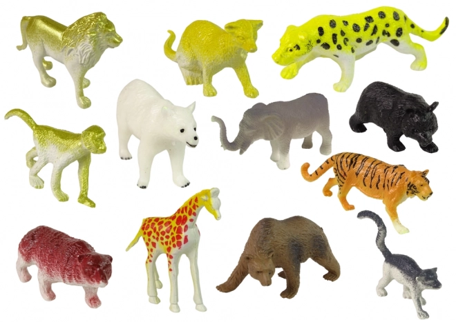 Set aus Wildtiersafari-Figuren + Zubehör