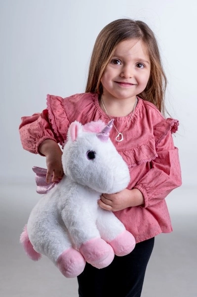 Plüsch-Einhorn mit Flügeln und Lichteffekten