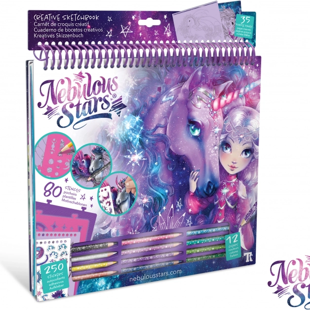 Nebulous Stars Ausmalbuch – violettes Kreativset