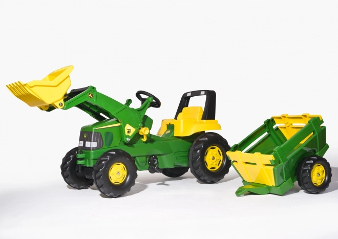 Trettraktor für Kinder mit Anhänger John Deere