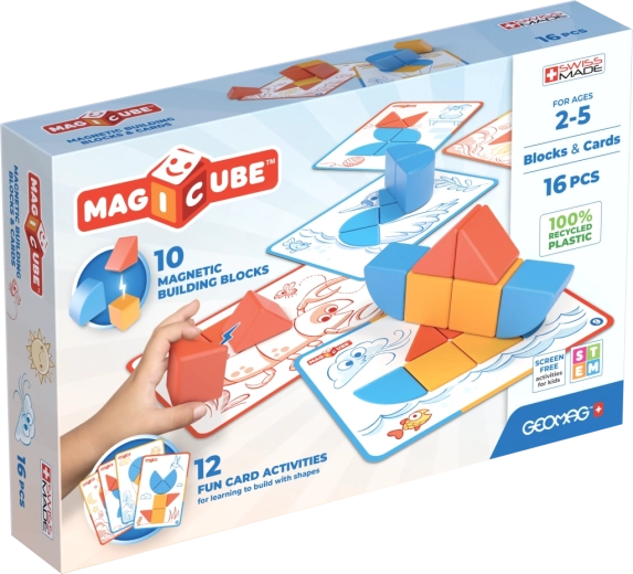 Geomag Magicube Blocks & Cards – magnetisches Konstruktionsspiel 16 Teile