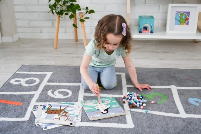 Arktische Tier Puzzlespiel mit Kugeln