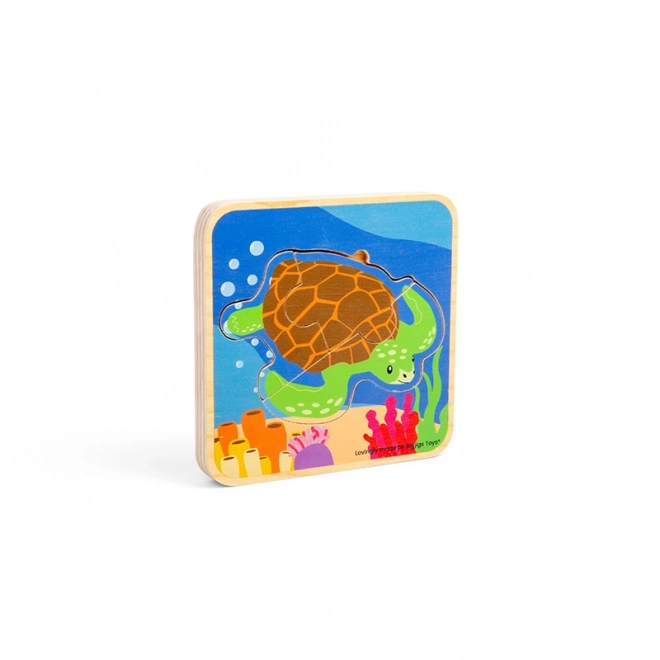 Bigjigs Toys Lebenszyklus-Puzzle Schildkröte